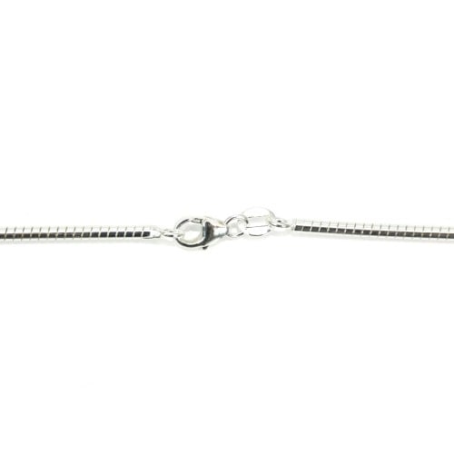 Collier maille oméga 1mm Argent 925  traité anti-ternissement  x 45cm