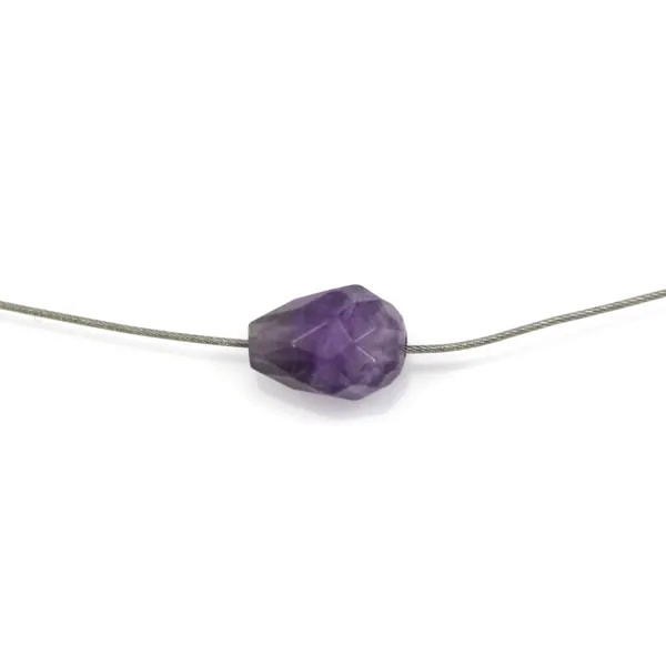 Amethyst Faceted Teardrop 6 *9mm x 4pcs