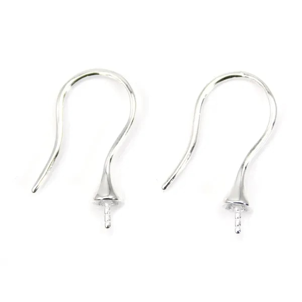 Ganchos para orejas en plata 925 para semi piercing 22mm x 2pcs