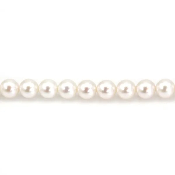 Perles culture AKOYA japonais rond  8-9mm  AAA x 40cm