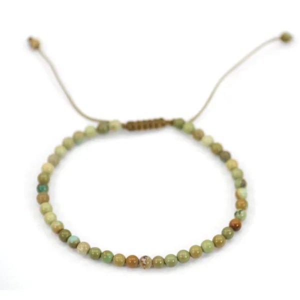Bracciale regolabile in turchese 4mm x 1pc