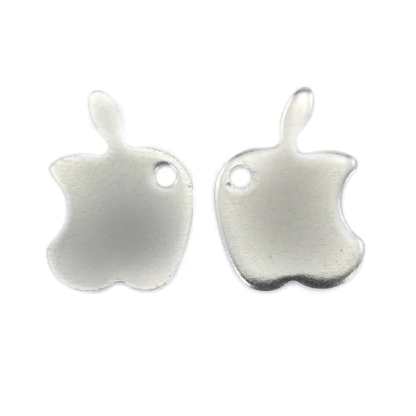 Apfel Charm Edelstahl 304 9x12mm x 2pcs