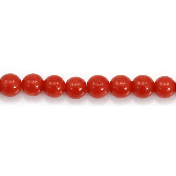Corallo rosso naturale rotondo 3 mm x 45 cm