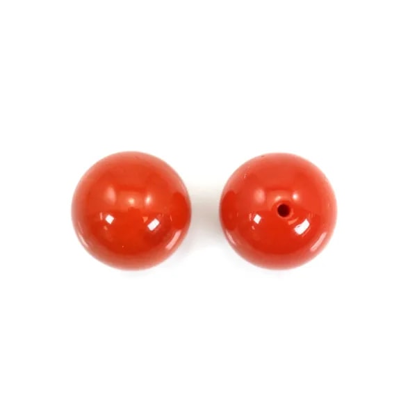 Corail Rouge Naturel rond semi percé 10mm x 1pc