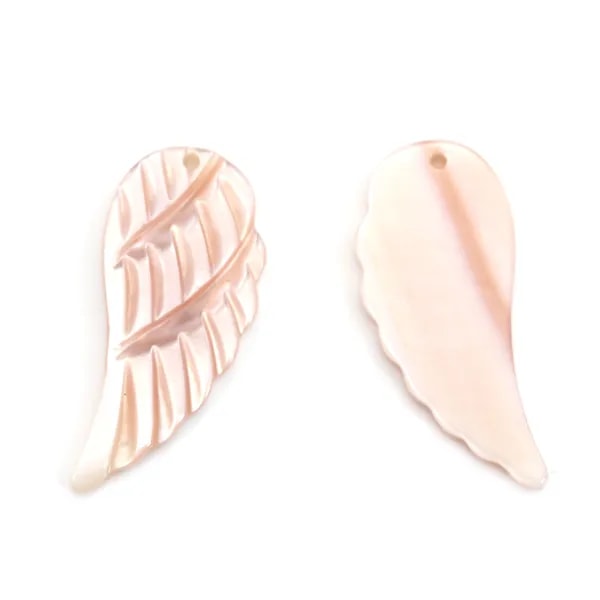 Pink mother-of-pearl wing 10x22mm x 1pc