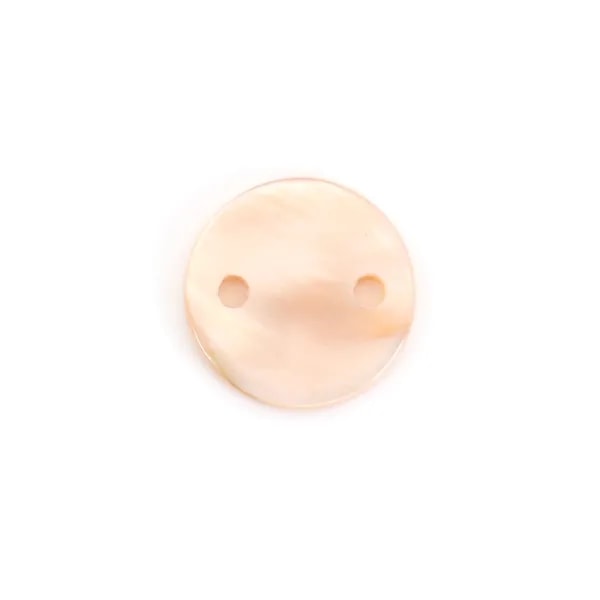 Nacre rose ronde plate 8mm x 4pcs