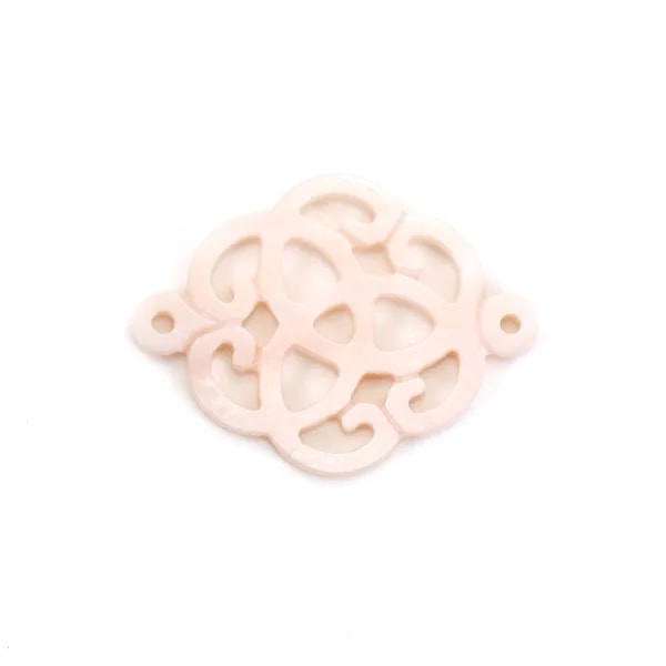 Nacre rose nuage ajoure 18mm x 1pc
