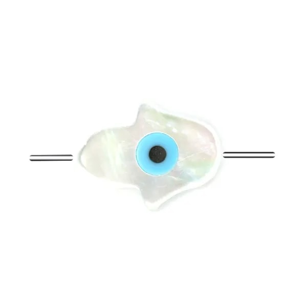Nacre blanche en forme de main 8x10mm x 2pcs