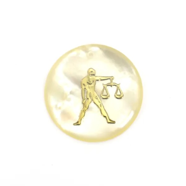 Pendentif Blalance en nacre 20mm x 1pc