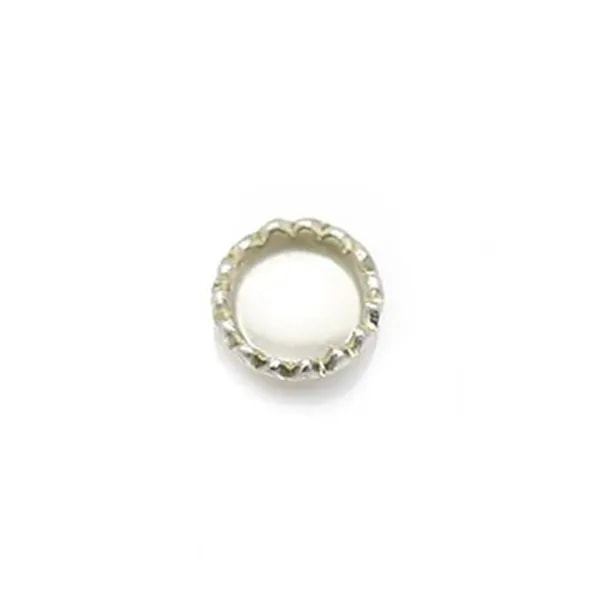Serti en argent 925, pour cabochon rond de 3mm x 10pcs
