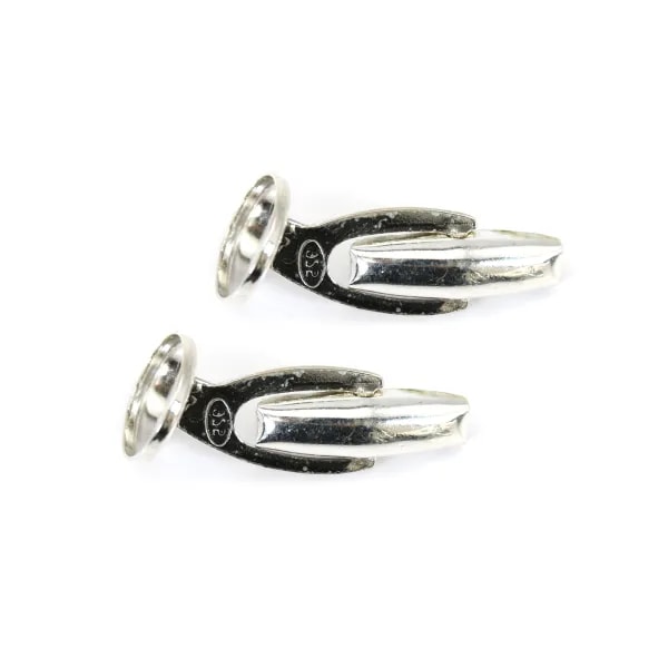 Boutons manchettes plateau oval 10x14mm ,argent 925, x 2pcs