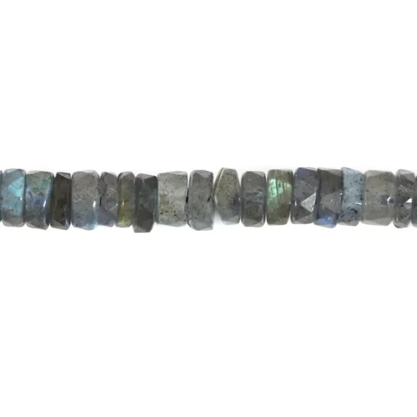 Labradorite tonda heishi sfaccettata 5-7 mm x 40 cm