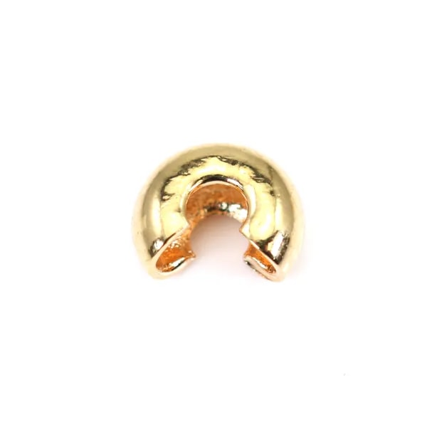 Cache noeud doré à l'or fin 4mm x 10pcs