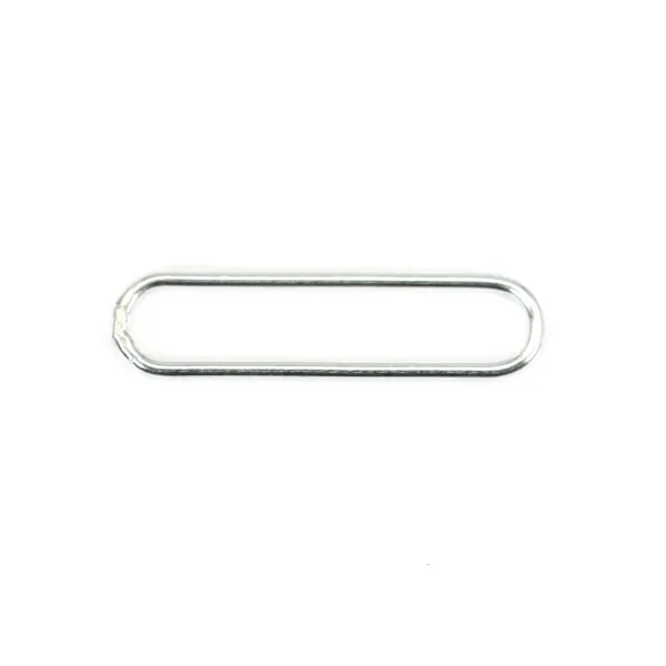 Separador rectangular arredondado 5x21mm Prata 925 x 2pcs