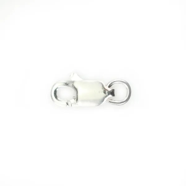 Fermoir mousqueton ovale  Argent 925 4x8mm x 2pcs