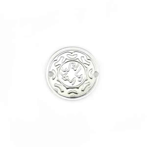 Intercalaire Médaille décoré 12mm Argent 925 x 1pc