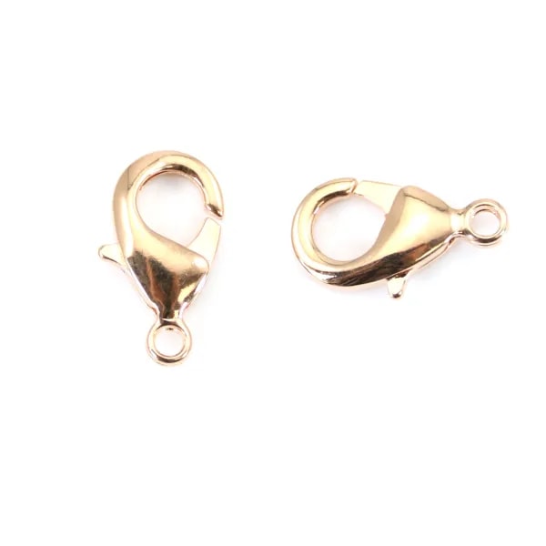 Fermoir mousqueton  sur laiton 7x15mm x 5pcs