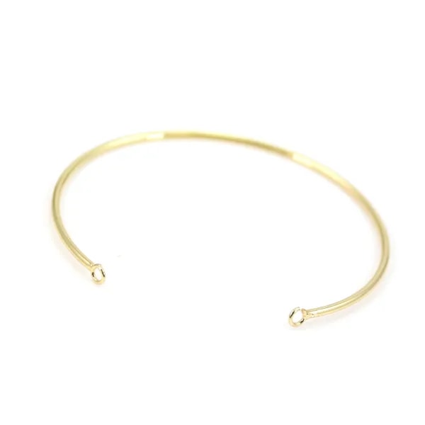 Jonc bracelet to decorate 60mm plated by "flash" gold on brass x 1pc