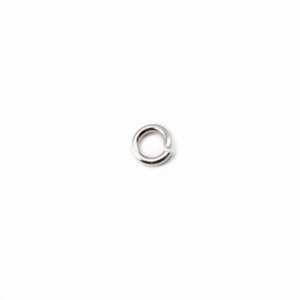 Silver 925 rhodium Open Round Rings 5mm x 10 pcs 