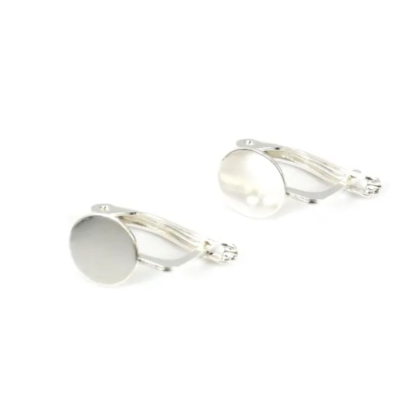 Dormeuse boucle d'oreille support cabochon 7.8mm argent 925 x 2pcs