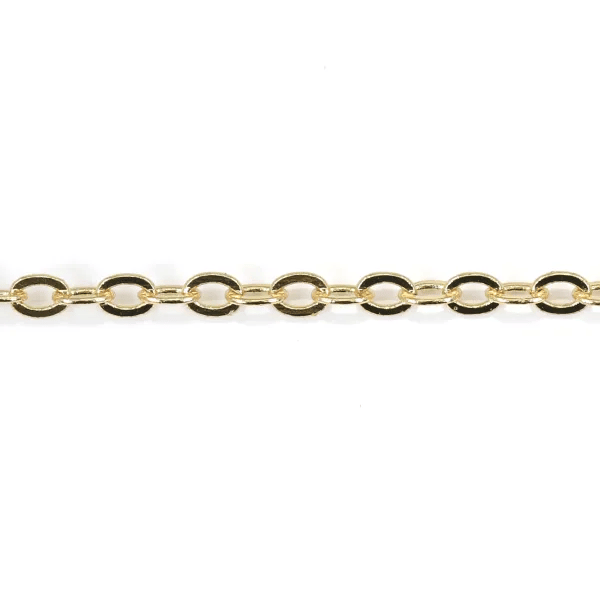 Chain oval stitch golden flash1.7x2.0mm x 1M