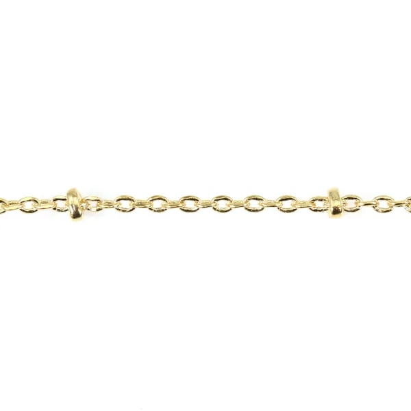 Chaîne maille fantaisie boule flash or 1.5x2mm x 1M