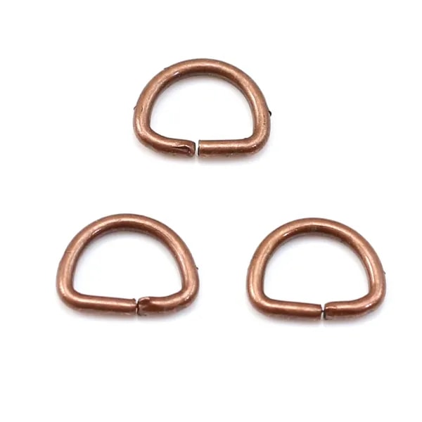Anneau demi rond cuivre 6x8.5mm x 8g