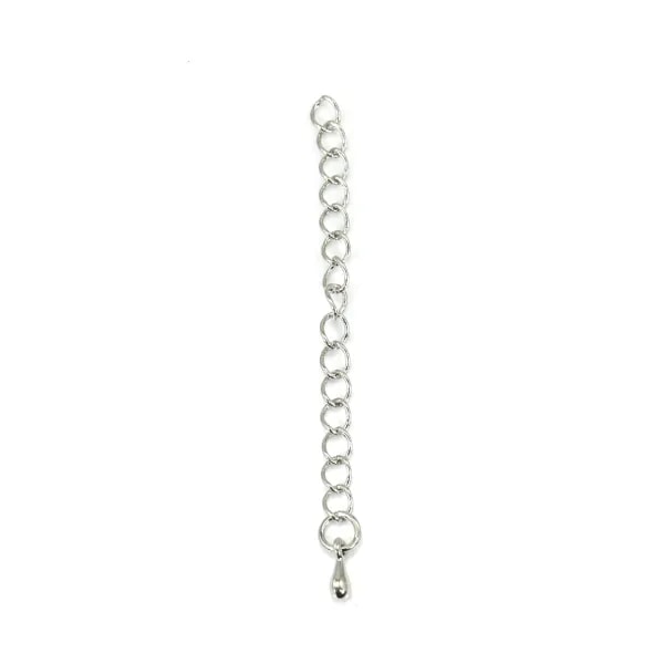 Chaine rallonge en métal argent vieilli 5cm x 2pcs