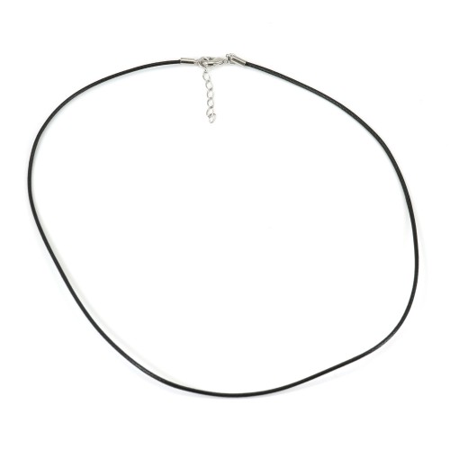 Tour de cou  rigide noir 1.5mm x 1pc
