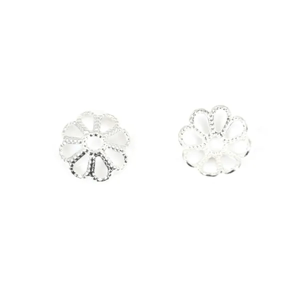 Coupelle en fleur cuivre 8mm x 20pcs