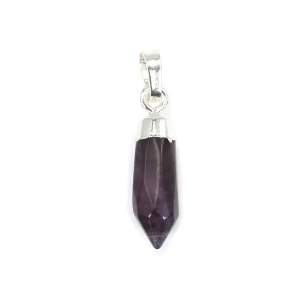 Amethyst-Spitzenanhänger - Silber - 6x16mm x 1pc