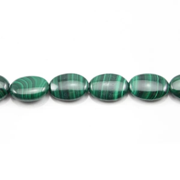 Malachite ovale 8x12mm x 40cm