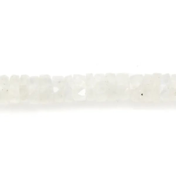 Mondstein runde facettierte Heishi 6.5-7mm x 40cm