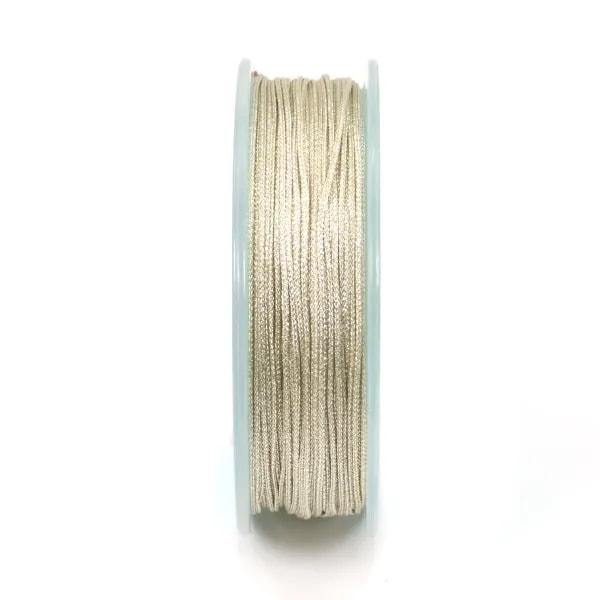 Fil polyester argenté 0.6mm x 10m