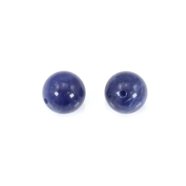 Sodalite semi-percé d'un coté rond 6mm x 4pcs