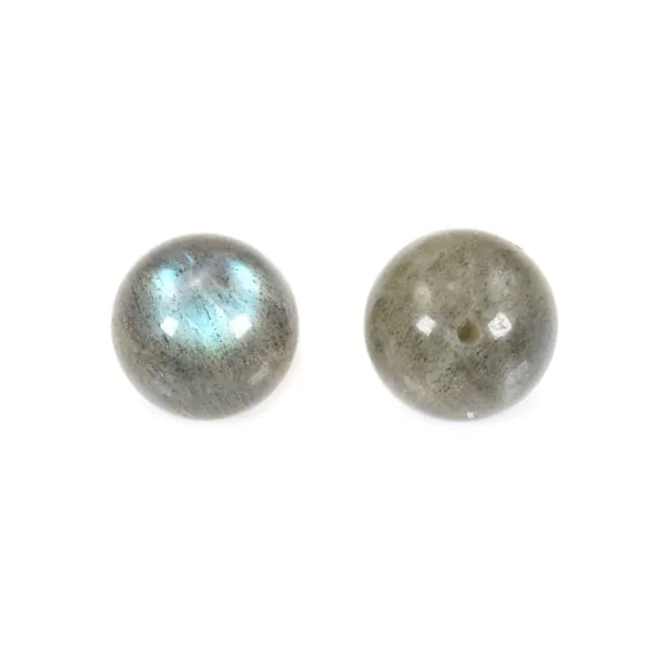 Labradorite semi-percé  rond 10mm x 2pcs