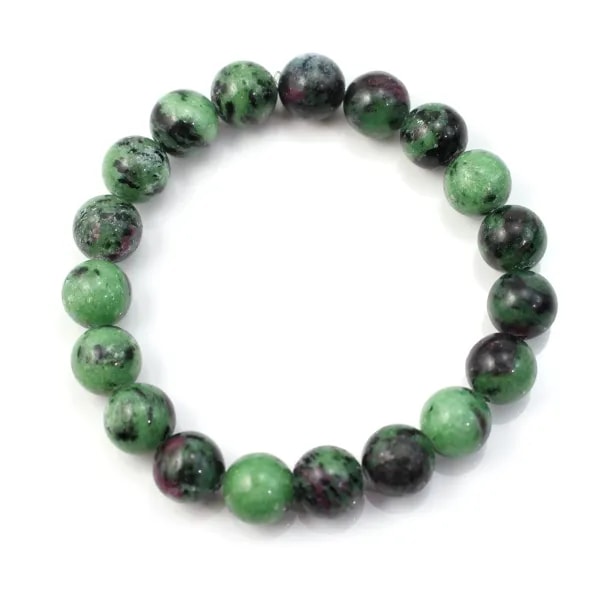 Bracelet Samara Ruby Zoisite Boule Ronde 10 MM