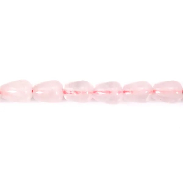 Quartz rose goutte 5x8mm x 40cm
