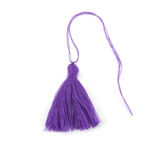 Pompon en coton violet 30mm x 1pc