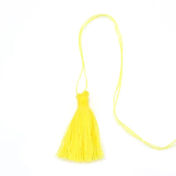 Yellow pompon in cotton 30mm x 1pc