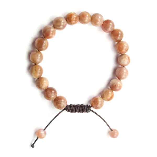 Bracelet Pierre de soleil  boule rond 8mm 