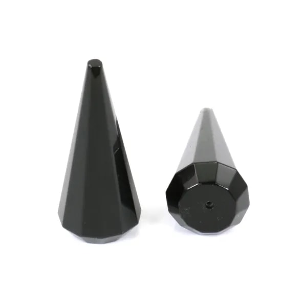 Pendente de obsidiana pêndulo semi-furado 16x40mm x 1pc