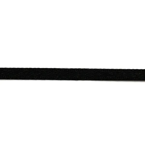black  Double face satin Thread polyester 3mm x 5 m