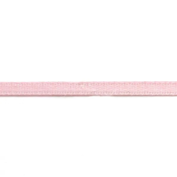 Fil polyester Double face satin rose 3 mm x 5 m