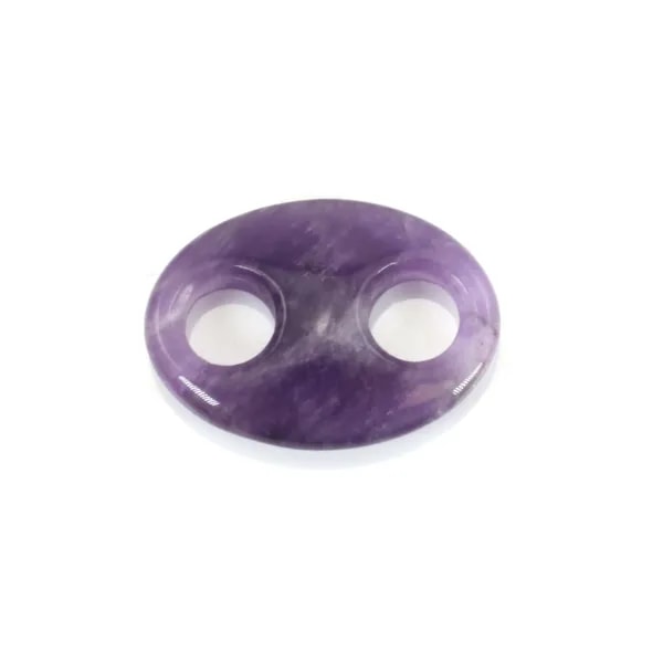 Amethyst coffee bean pendant 18x25mm x 1pc