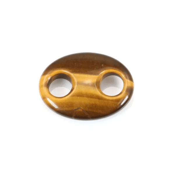 Pendentif Oeil de tigre grain de café 18x25mm x 1pc