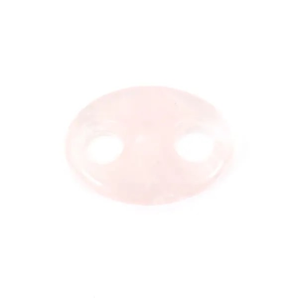 Pendentif Quartz rose grain de café 18x25mm x 1pc