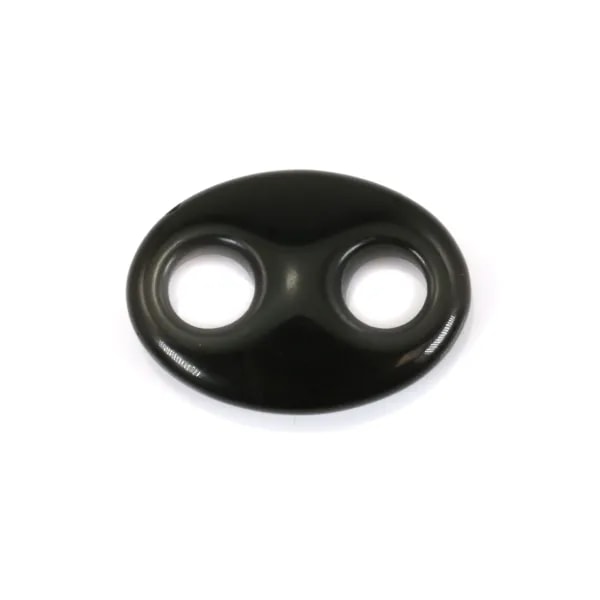 Pendentif Obsidienne grain de café 18x25mm x 1pc