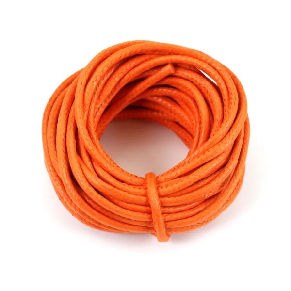 Cordonnet coton ciré orange 2.0mm  x 5m