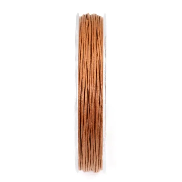 Cordonnet coton ciré cornaline 0.8mm  x 20m